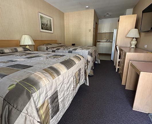 Two Double Beds with Kitchenette